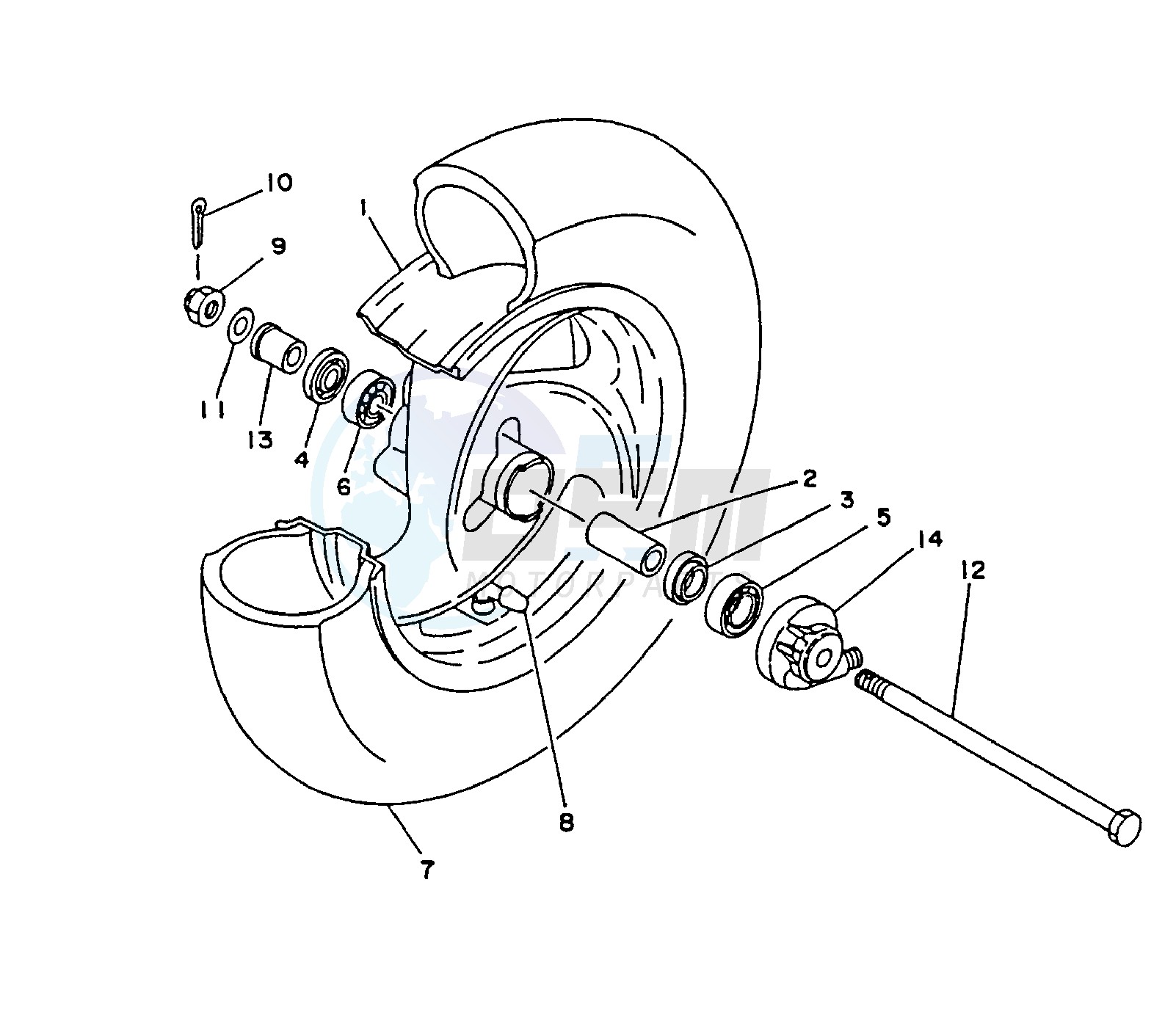 FRONT WHEEL blueprint