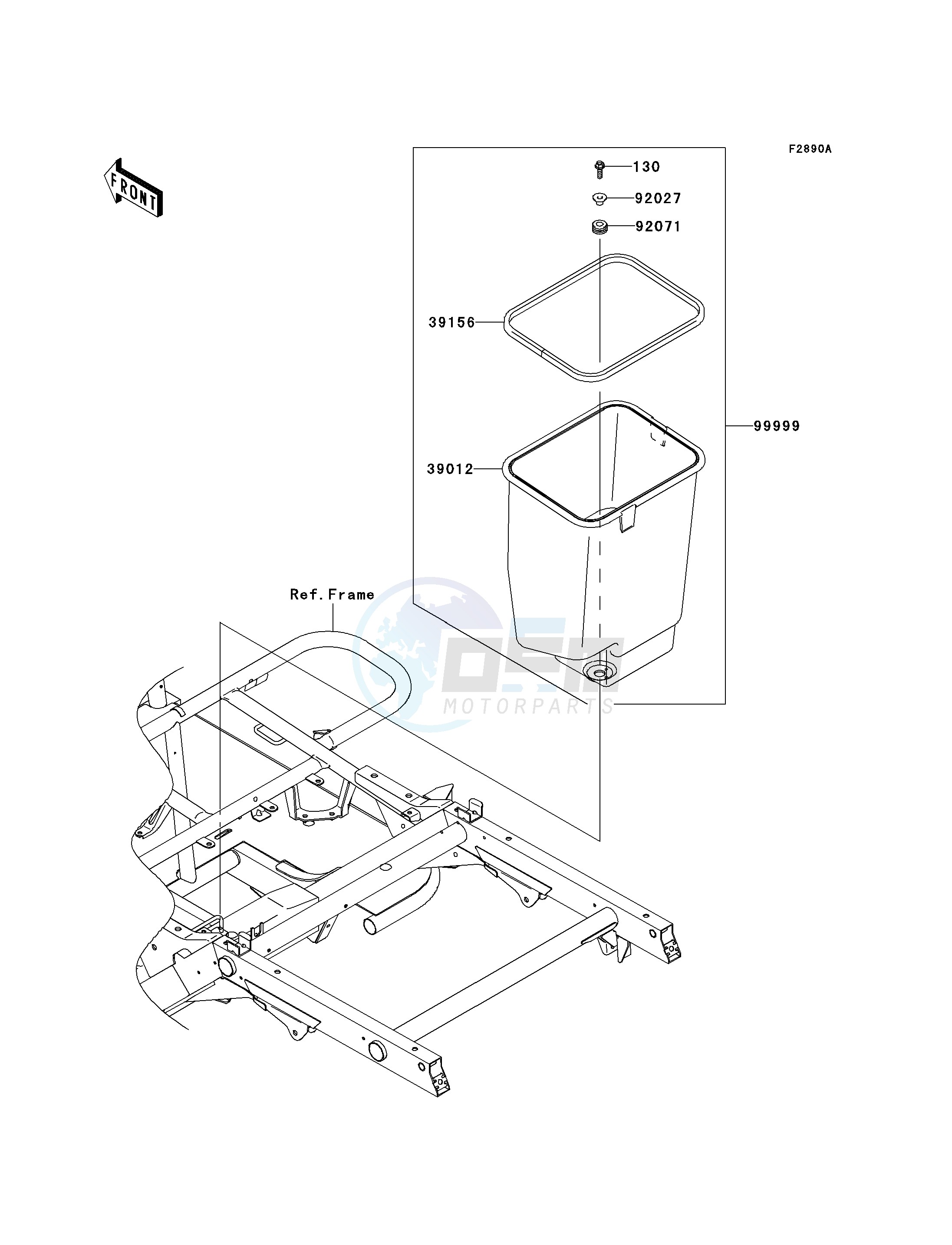 OPTIONAL PARTS-- FRAME- - blueprint