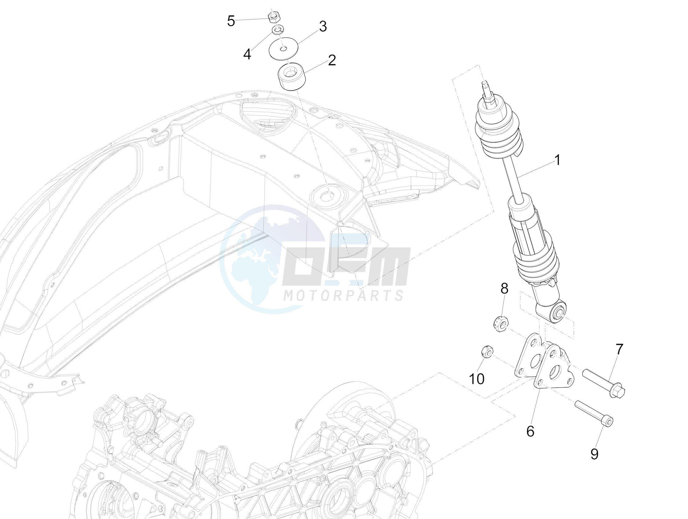 Rear suspension - Shock absorber/s image
