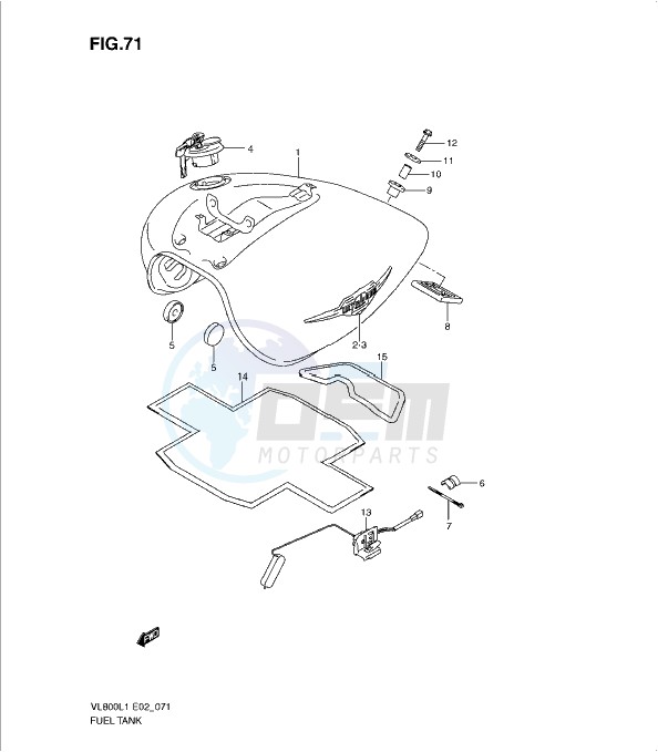 FUEL TANK (VL800L1 E2) image