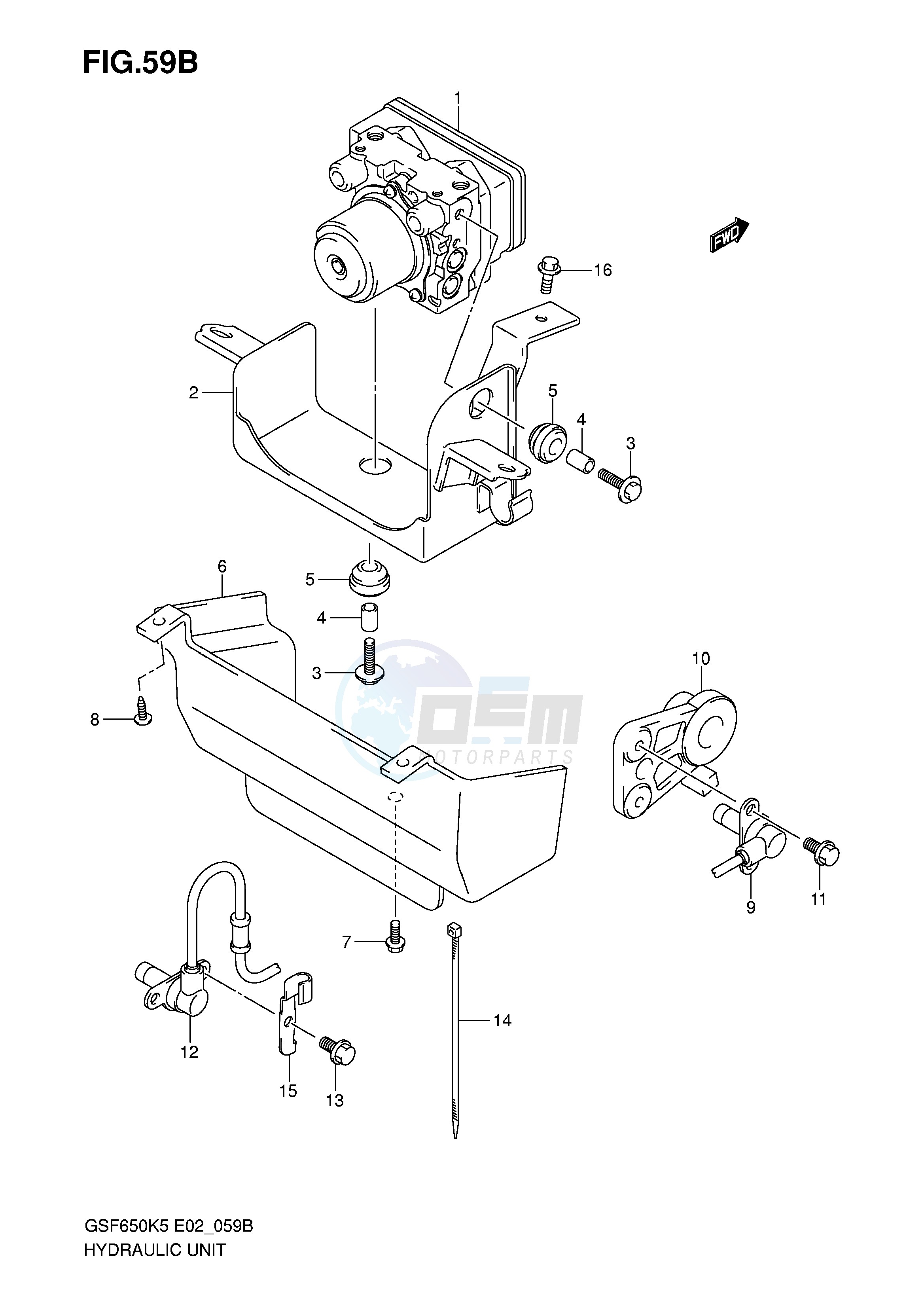 HYDRAULIC UNIT (GSF650AK5 UAK5 SAK5 SUAK5 AK6 YAK6 SAK6 SUAK6) image