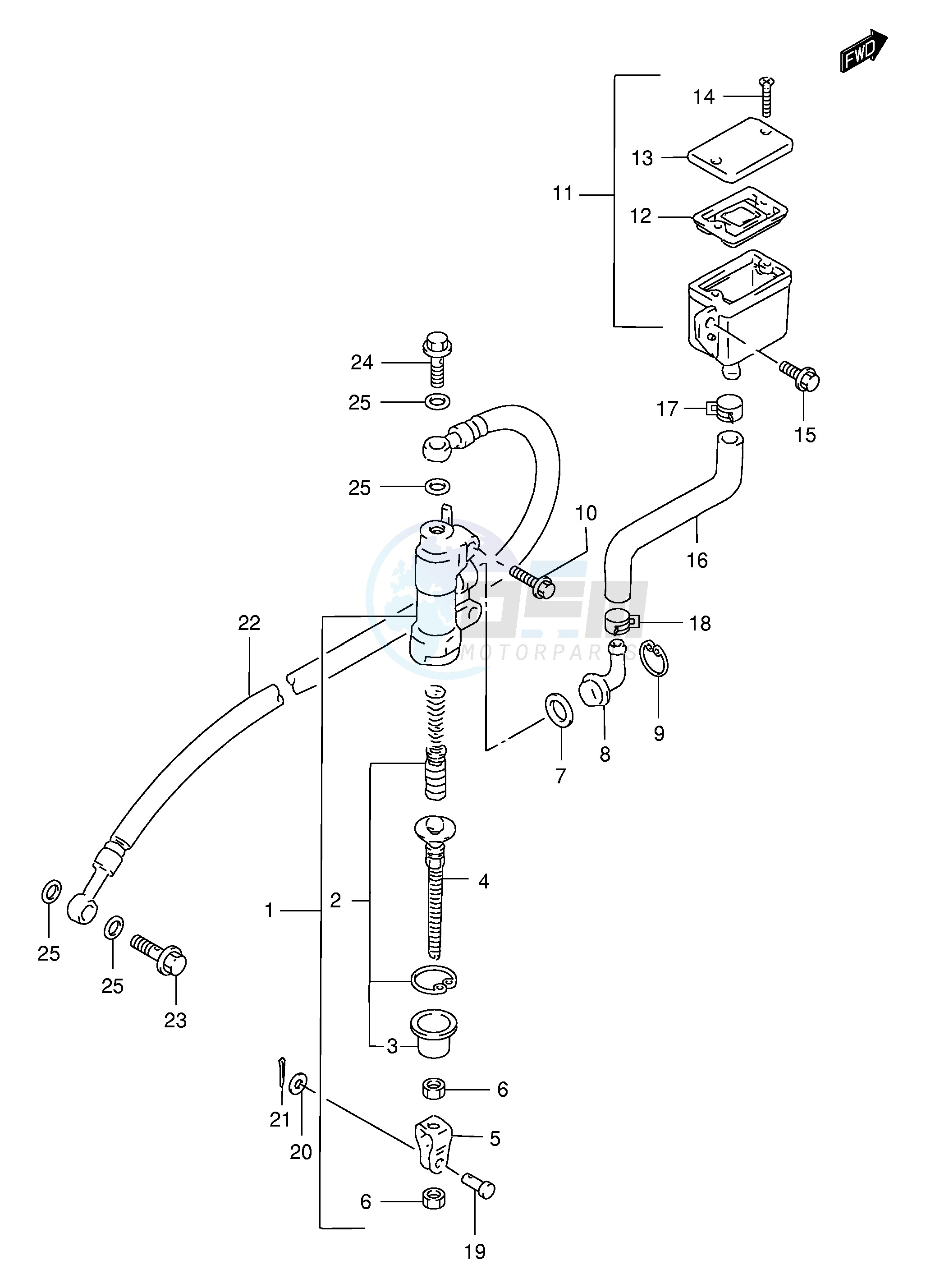 REAR MASTER CYLINDER image