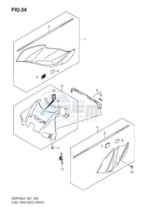 FUEL TANK SIDE COVER L4 blueprint