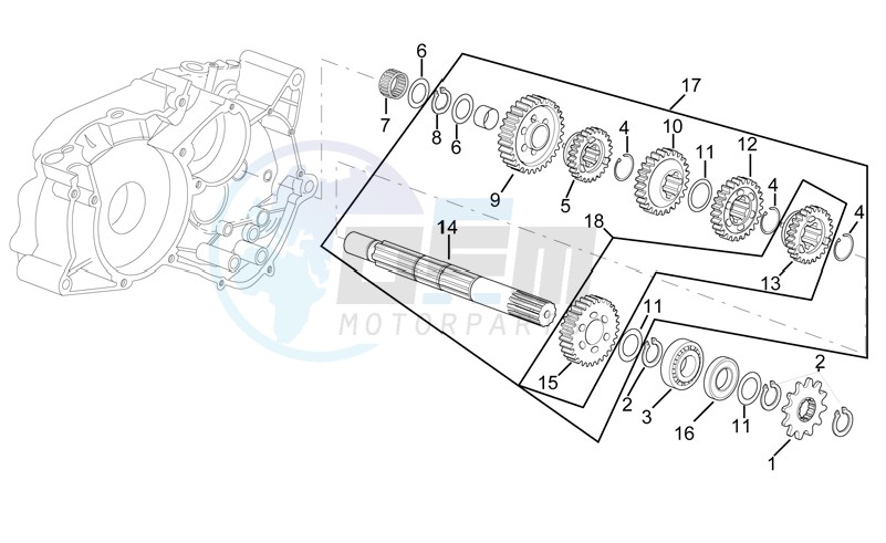 Gearbox driven shaft I image