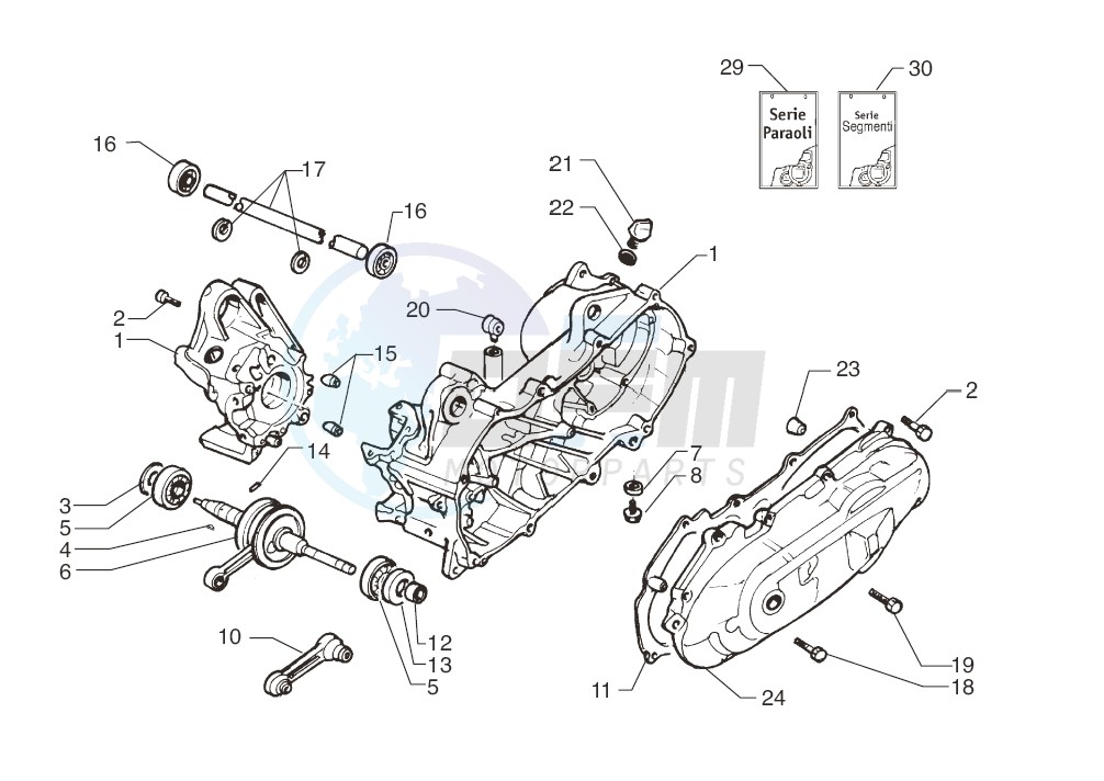 Crankcase – Crankshaft blueprint