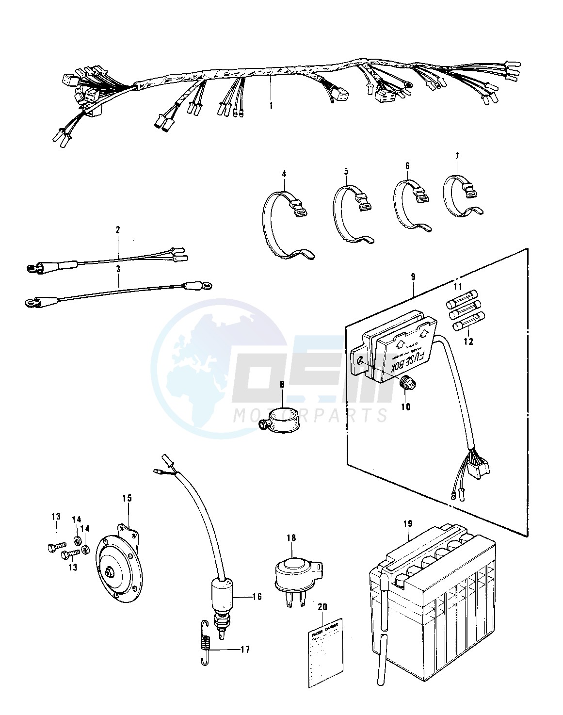 CHASSIS ELECTRICAL EQUIPMENT -- KH250-A5- - blueprint