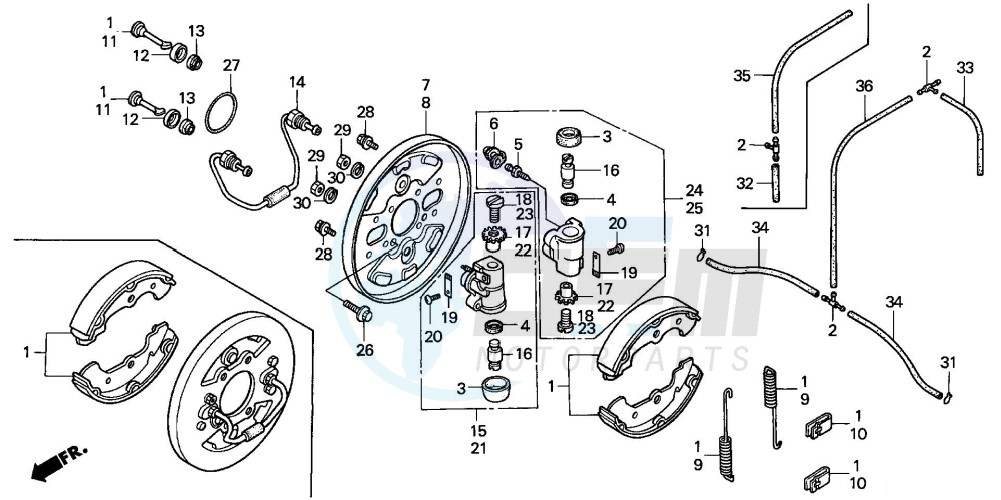 FRONT BRAKE PANEL blueprint