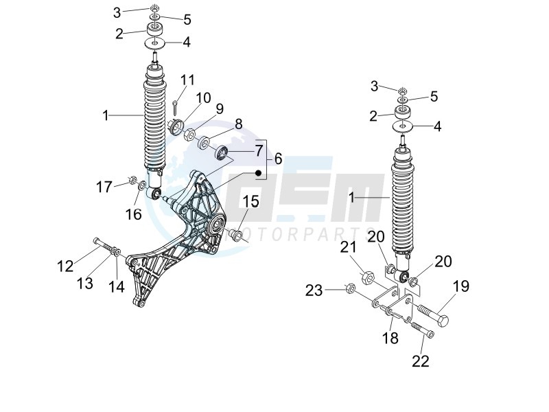 Rear suspension - Shock absorber - s image