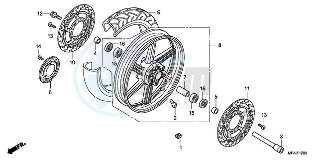 FRONT WHEEL blueprint