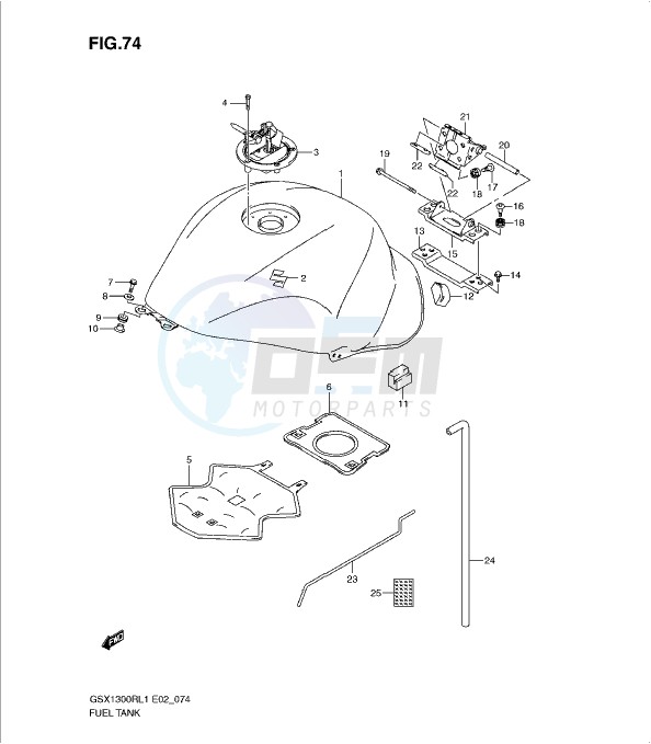FUEL TANK (GSX1300RL1 E14) blueprint