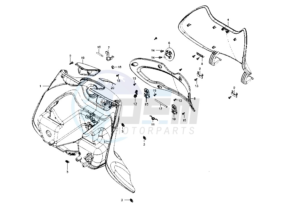 Front glove compartment blueprint