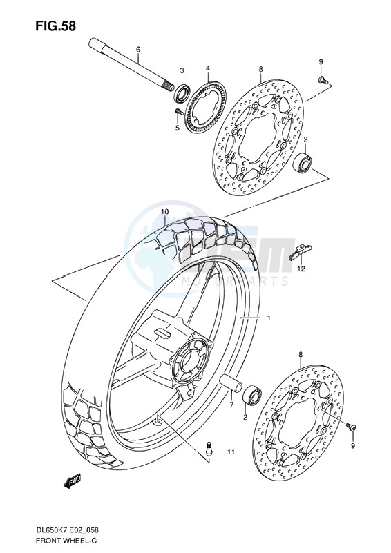 FRONT WHEEL (ABS) image