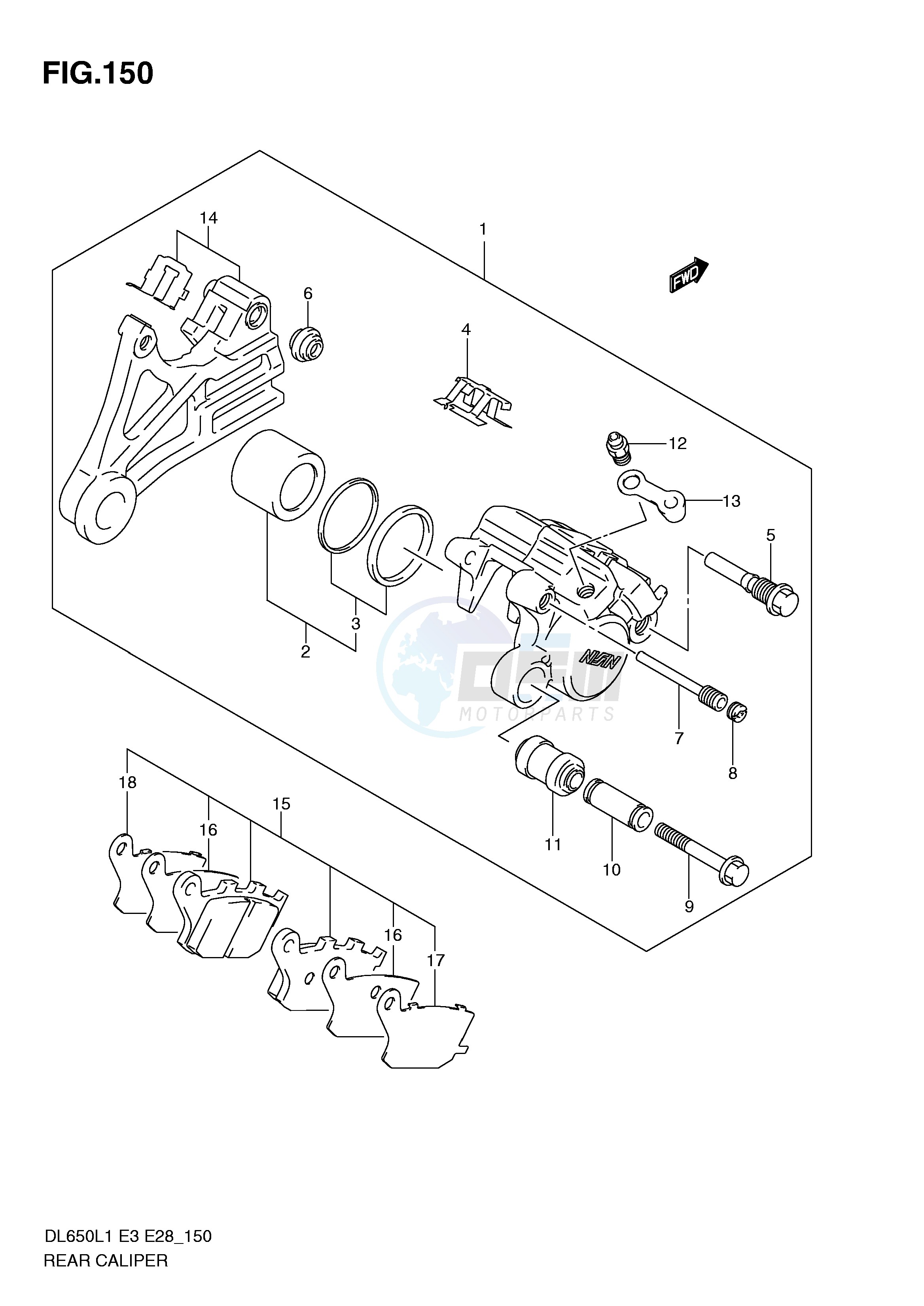 REAR CALIPER (DL650L1 E33) image