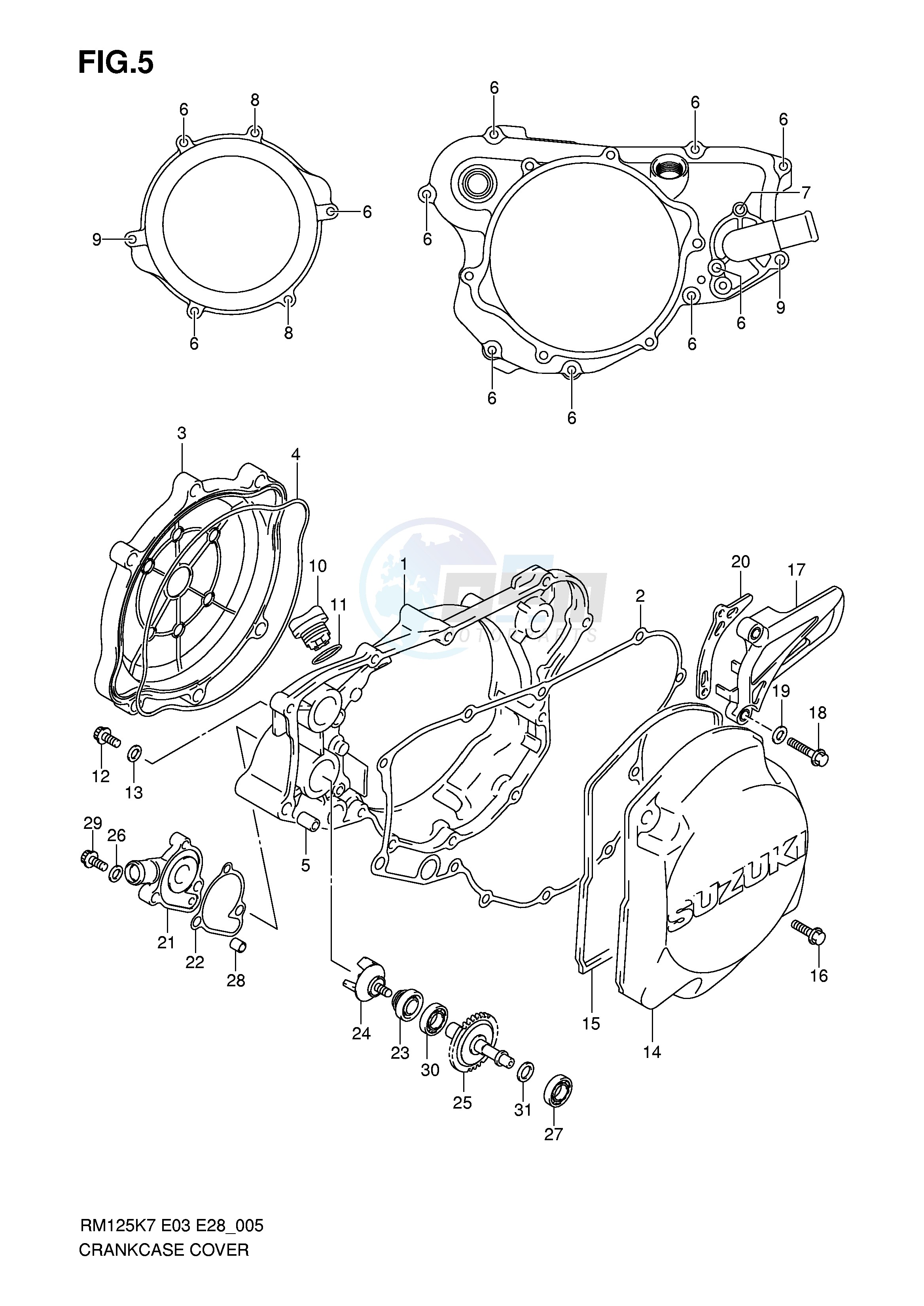 CRANKCASE COVER-WATER PUMP image