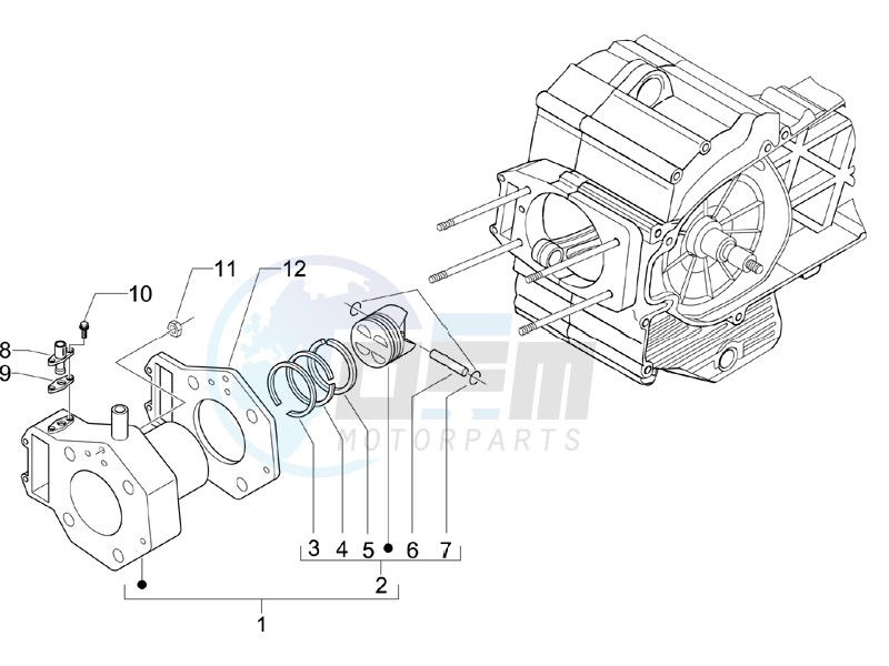 Cylinder - Piston - Wrist pin unit image