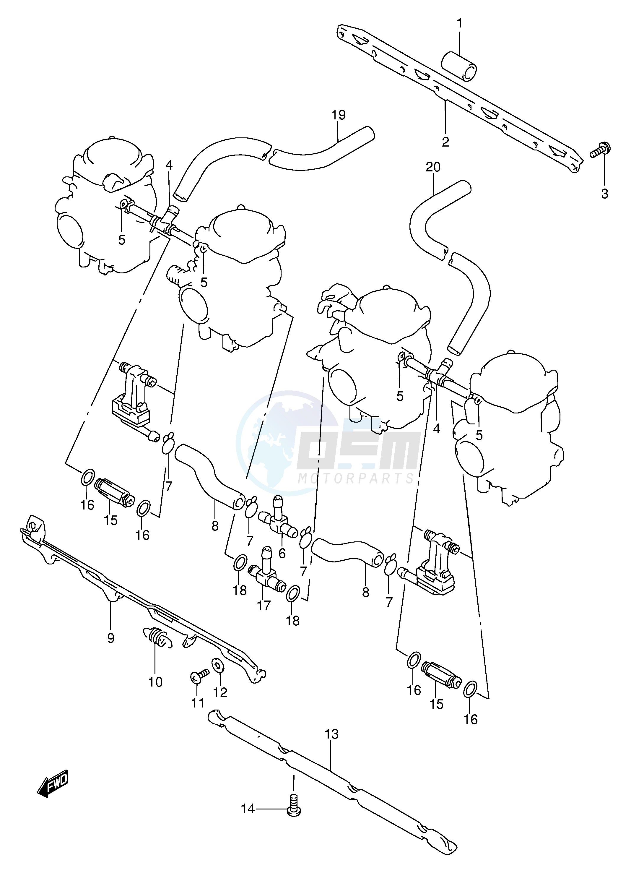 CARBURETOR FITTINGS (MODEL S) image