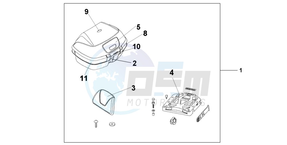 TOP BOX 45L CYBER BLACK image