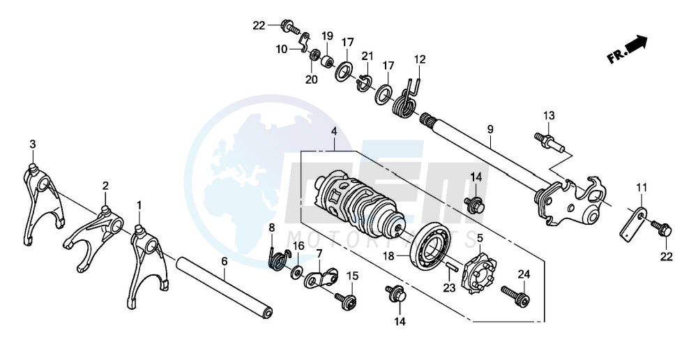 GEARSHIFT DRUM (CBF600S8/SA8/N8/NA8) image