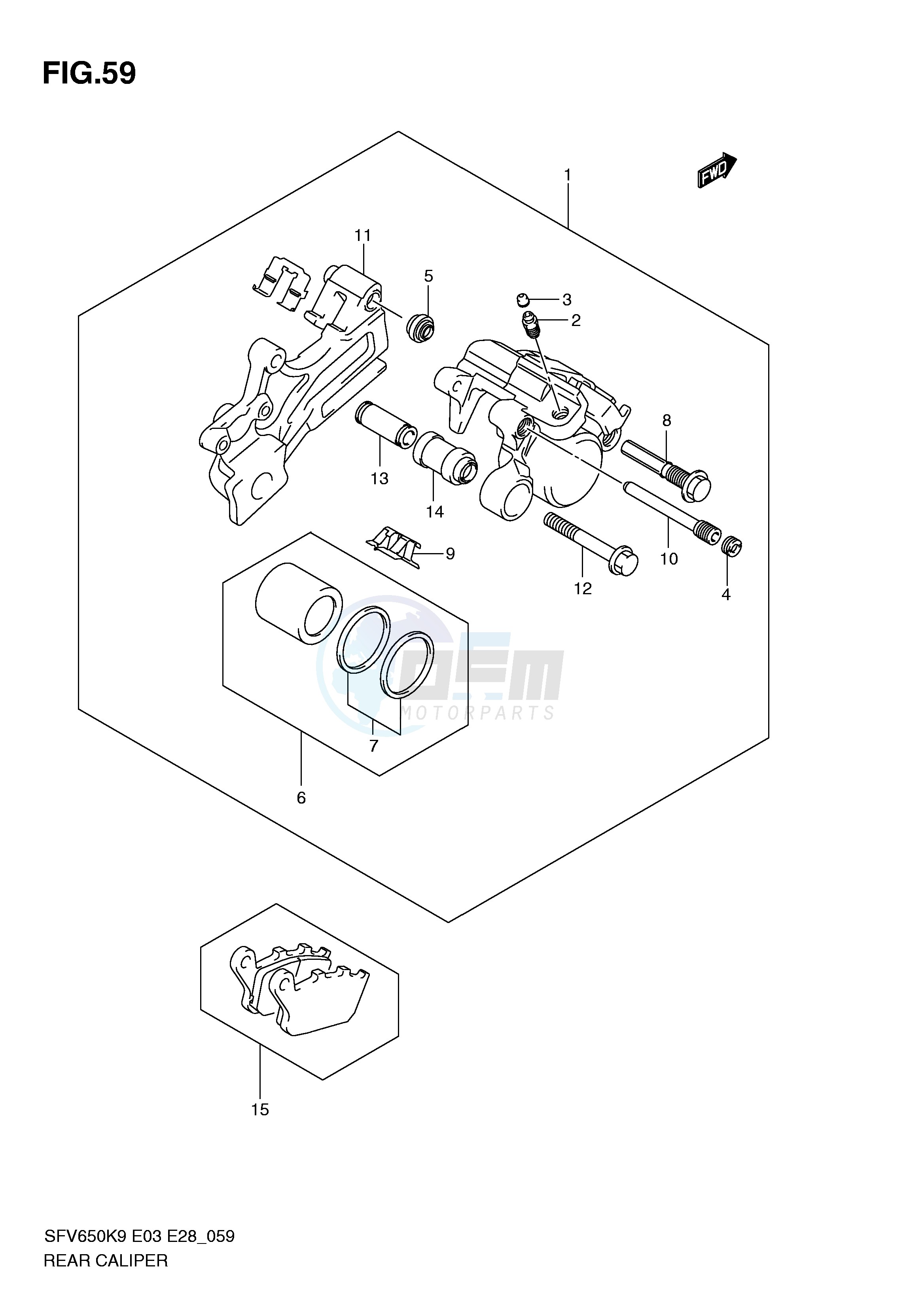 REAR CALIPER (SFV650K9 L0) blueprint