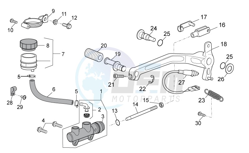 Rear master cylinder image