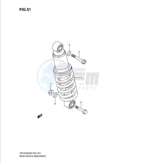 REAR SHOCK ABSORBER blueprint