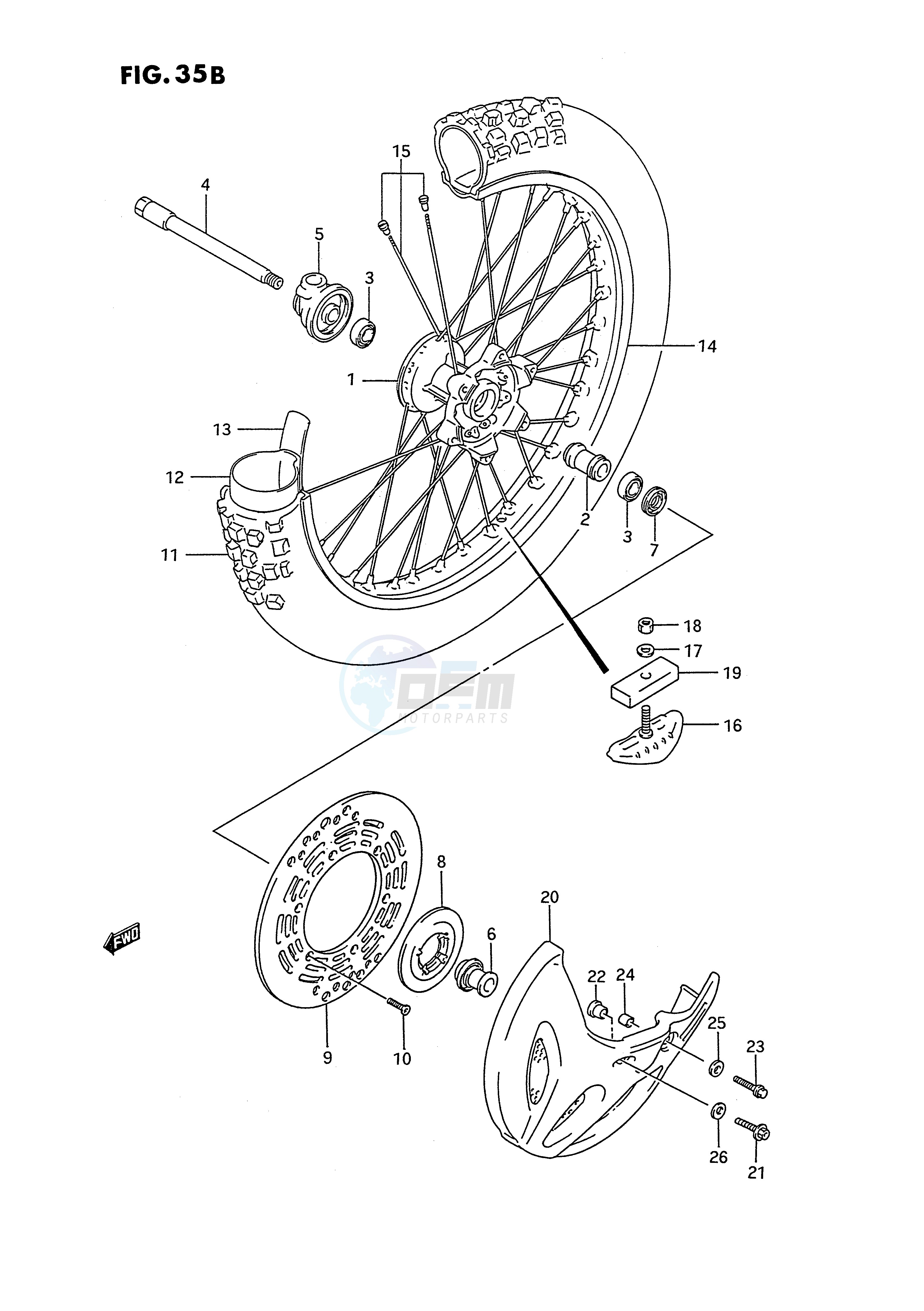 FRONT WHEEL (MODEL N P R S) image