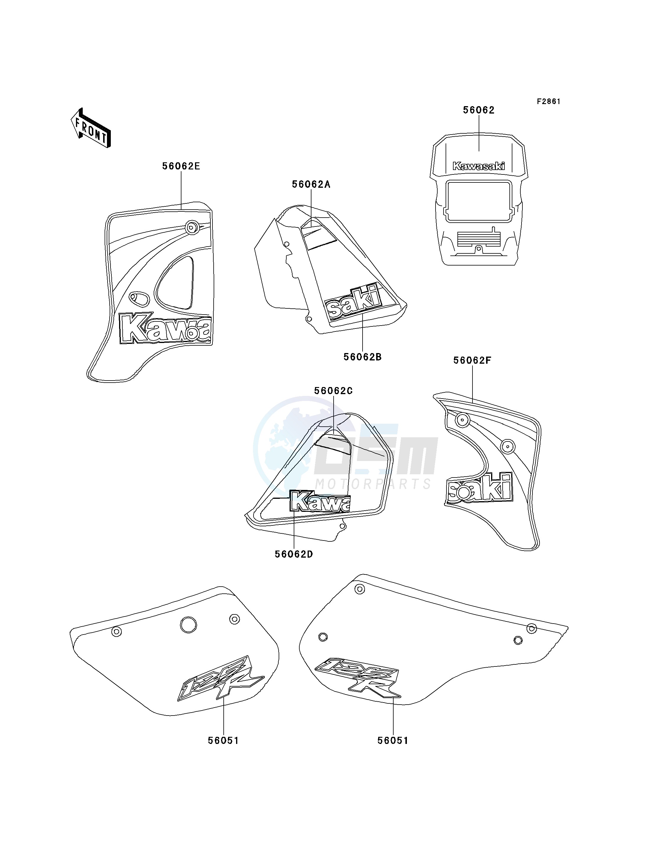 DECALS-- GREEN- --- MX125-A12 - A14- - blueprint