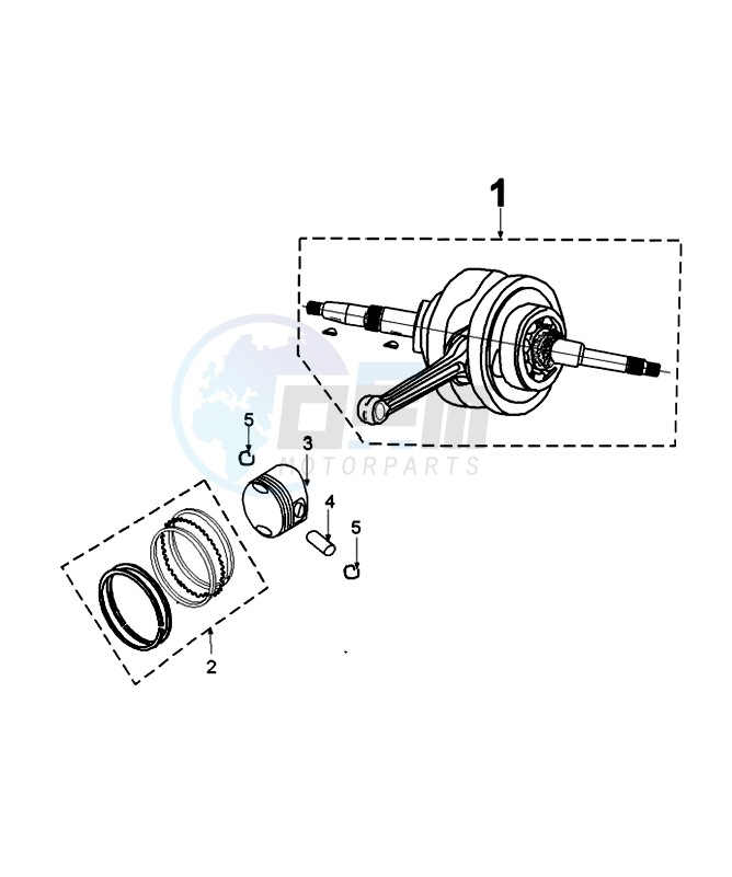 CRANKSHAFT AND PISTON blueprint