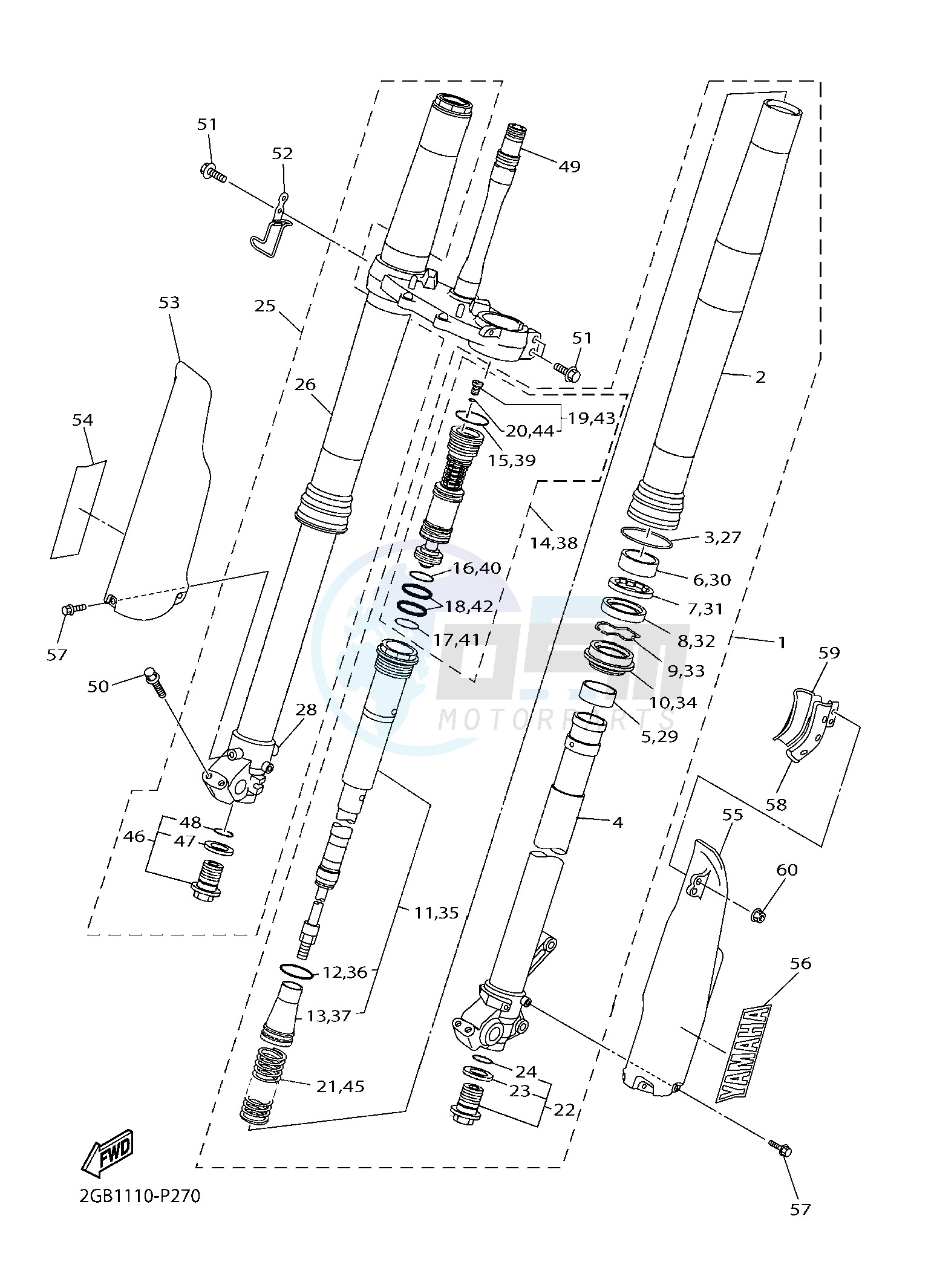 FRONT FORK blueprint