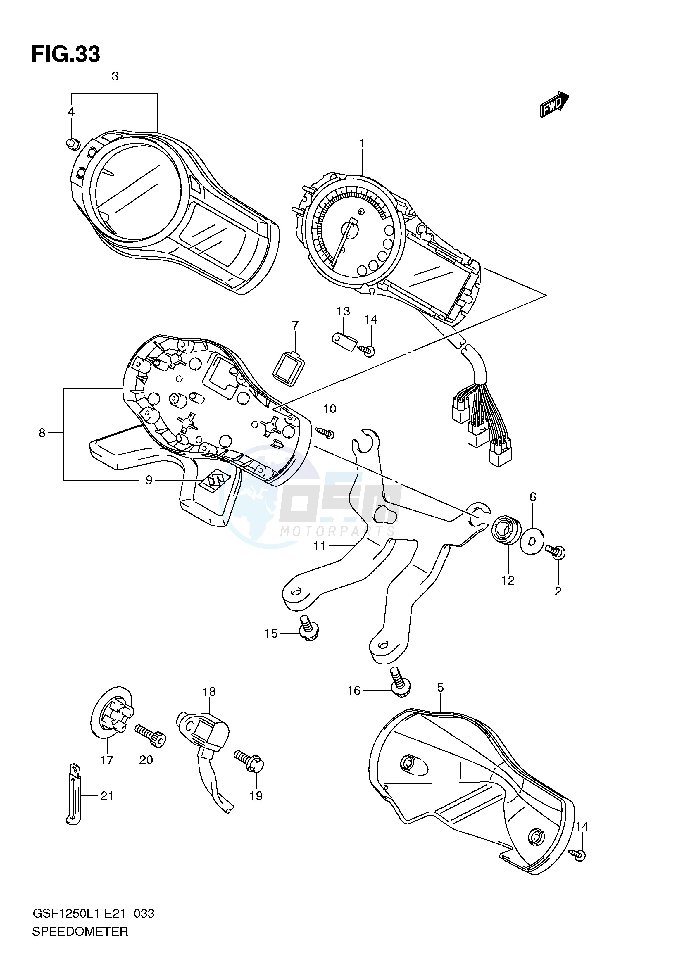 SPEEDOMETER (GSF1250L1 E21) blueprint