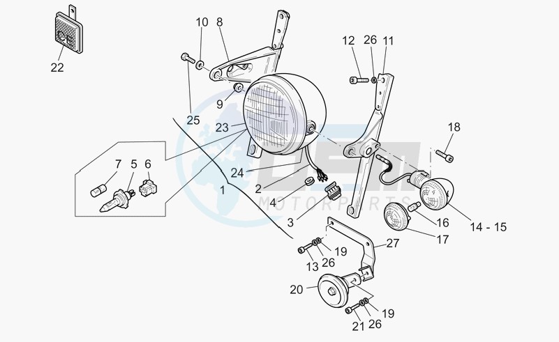 Rh front brake system blueprint