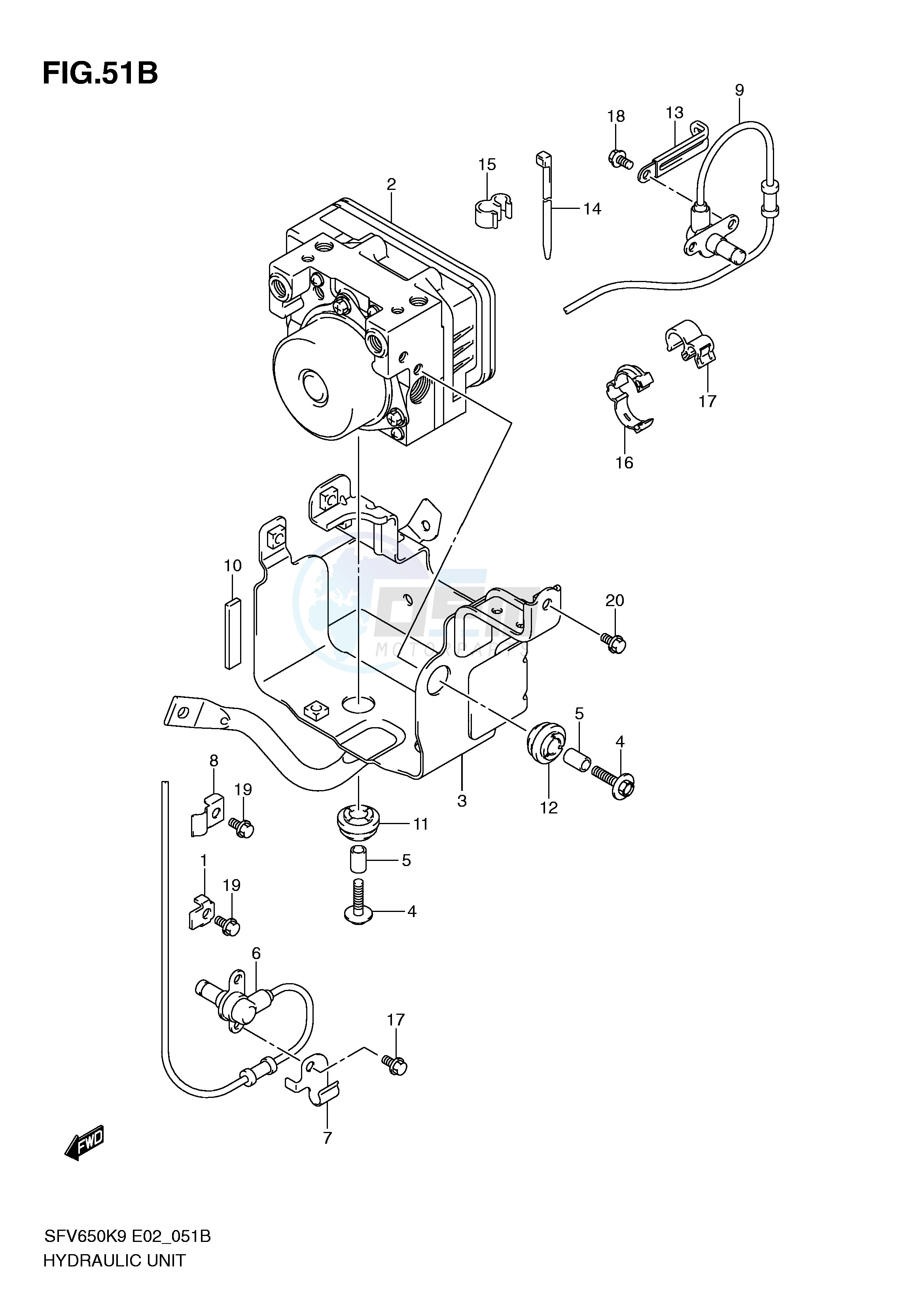 HYDRAULIC UNIT(SFV650AK9 UAK9 AL0 UAL0) blueprint