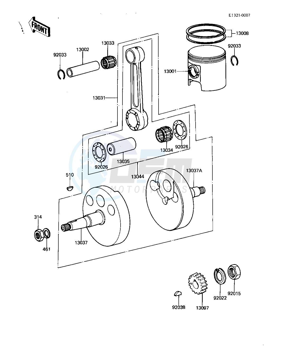 CRANKSHAFT_PISTON -- KDX80-B2- - image