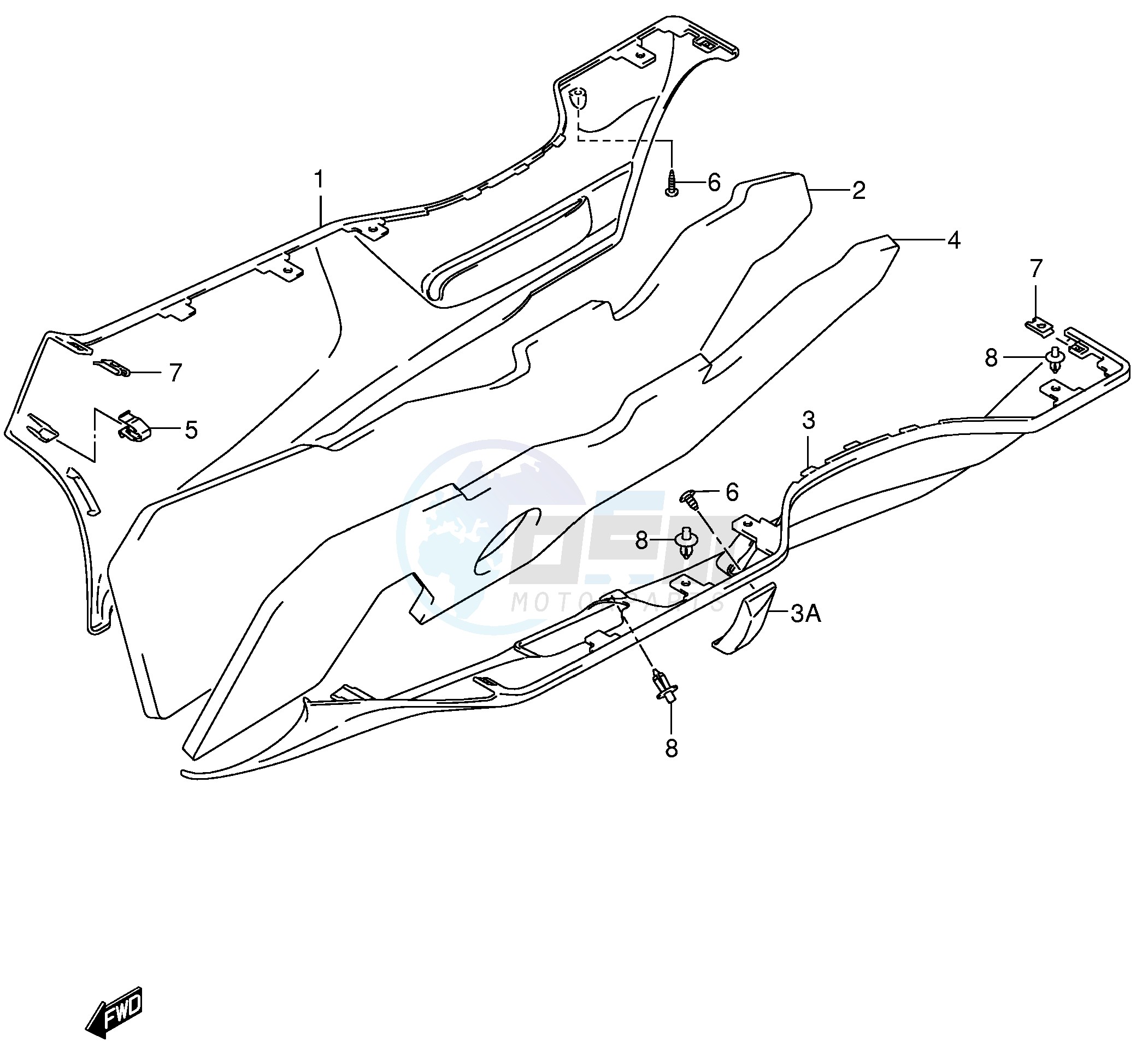 SIDE LEG SHIELD (MODEL K3 K4) blueprint