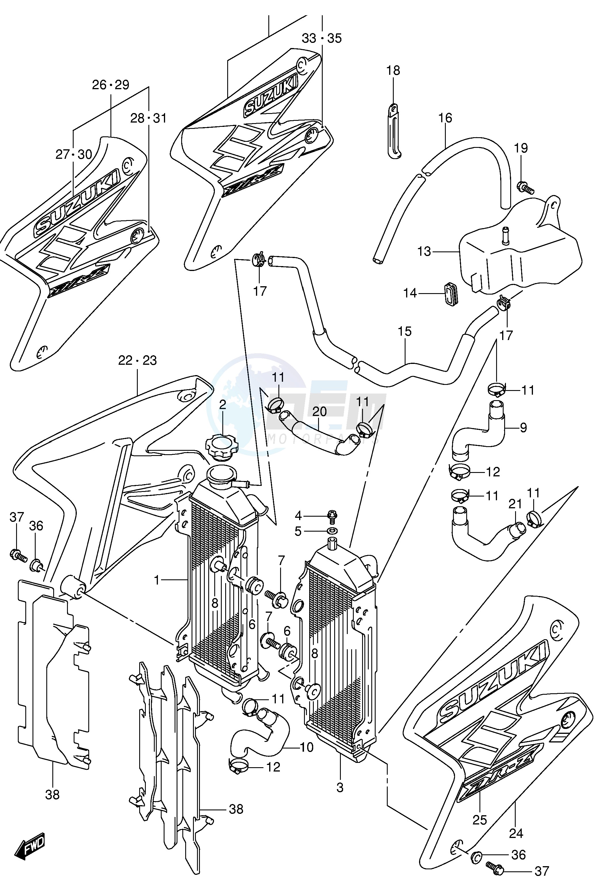 RADIATOR (MODEL K2 K3 K4) blueprint
