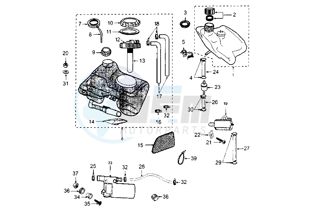 FUEL AND OIL TANK blueprint