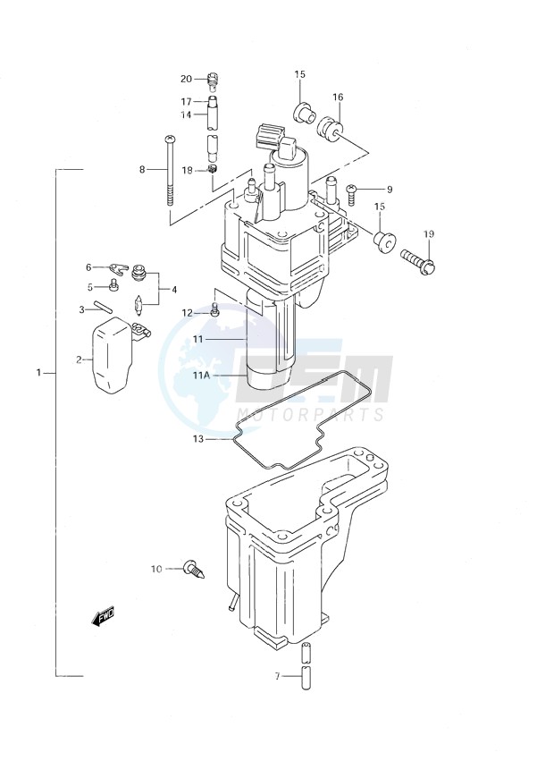 Fuel Vapor Separator (S/N 972015 & Older) blueprint