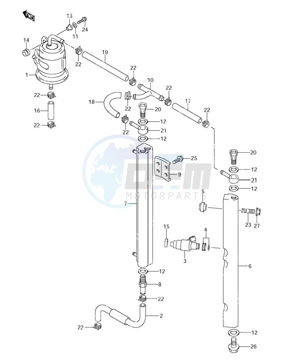 Fuel Injector (S/N 151862 & Newer) blueprint