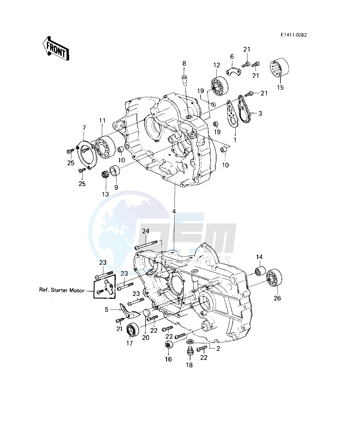 CRANKCASE -- 83 KLT200-C1- - image