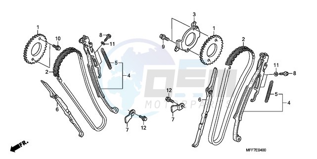 CAM CHAIN/TENSIONER blueprint