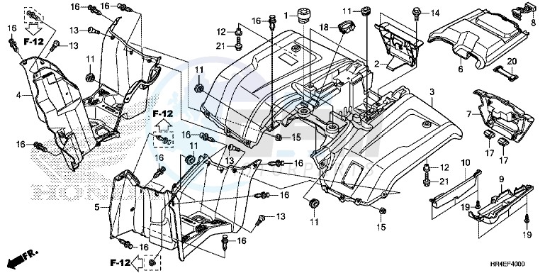 REAR FENDER blueprint