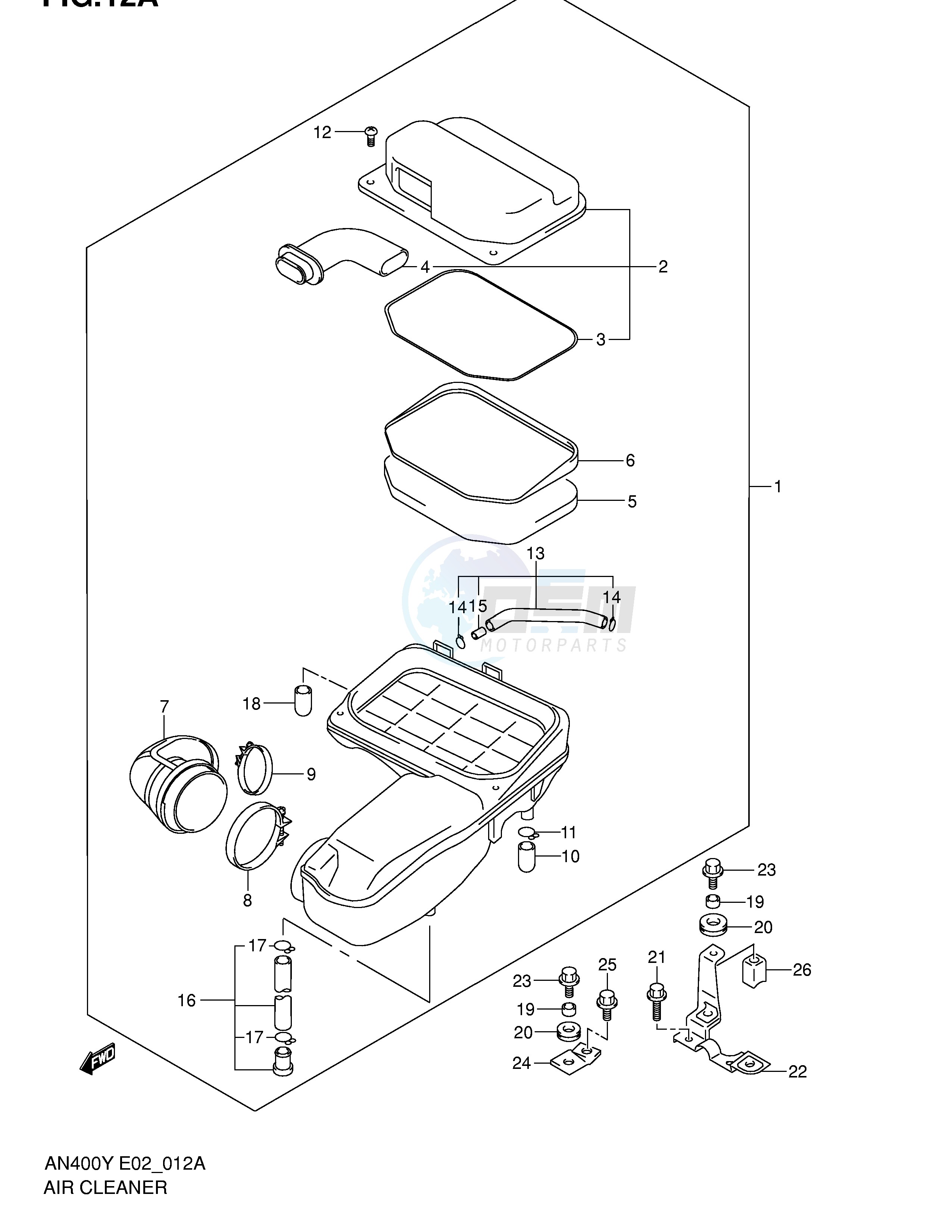 AIR CLEANER (MODEL K1 K2) blueprint