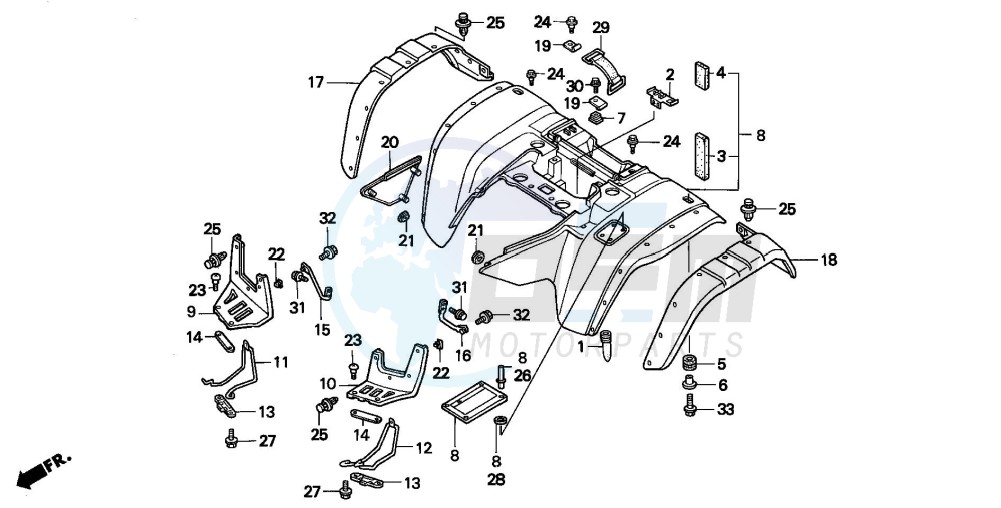 REAR FENDER blueprint