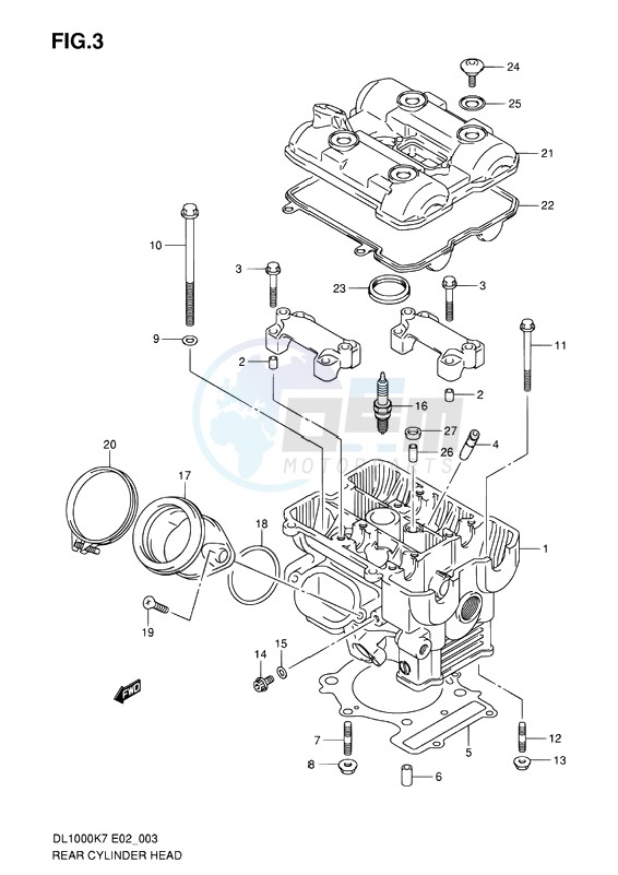 REAR CYLINDER HEAD image