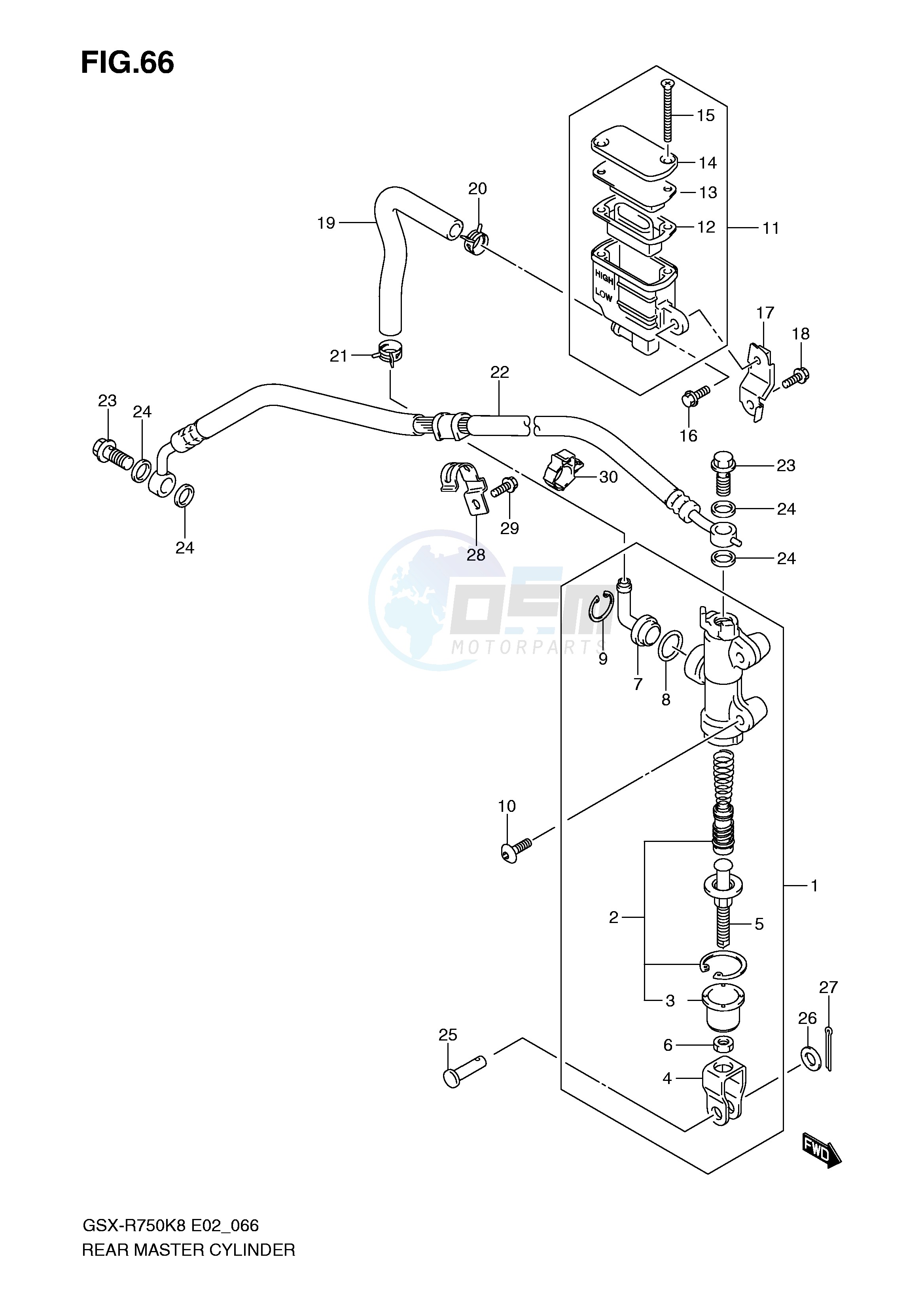 REAR MASTER CYLINDER image