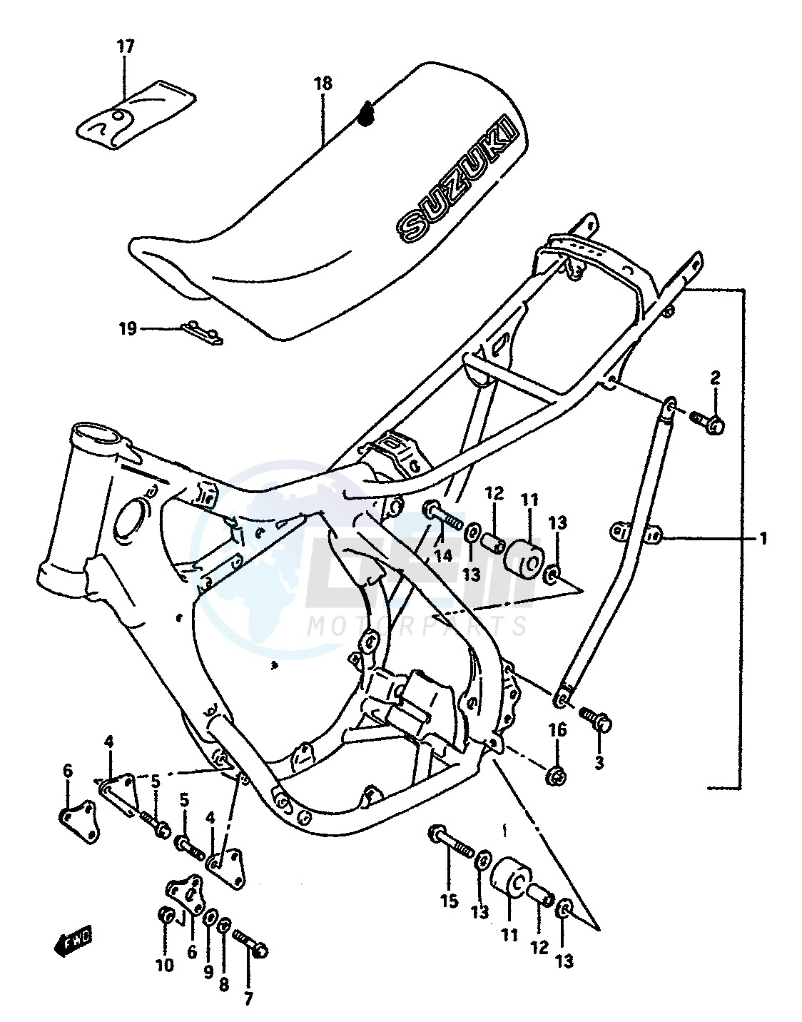 FRAME-SEAT (MODEL H J) blueprint