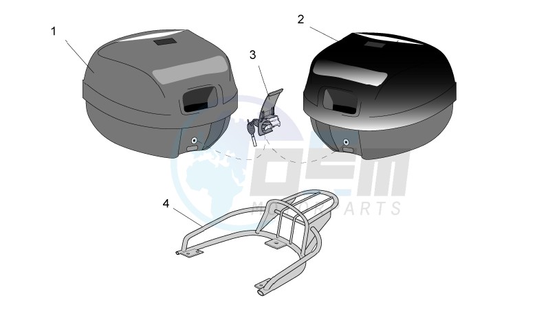 Acc. - Top/cases side cases blueprint