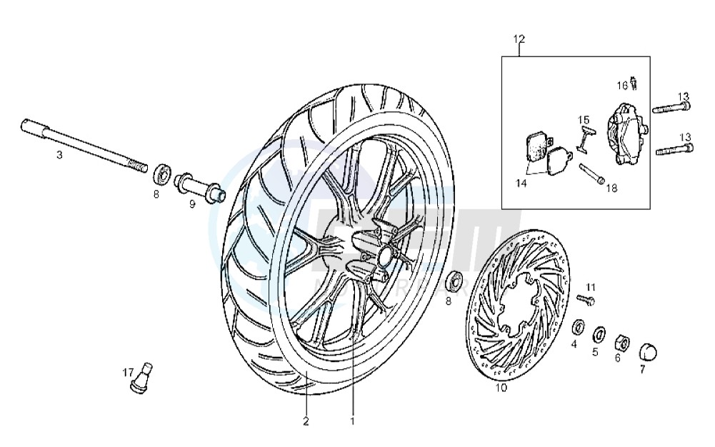 Front Wheel blueprint