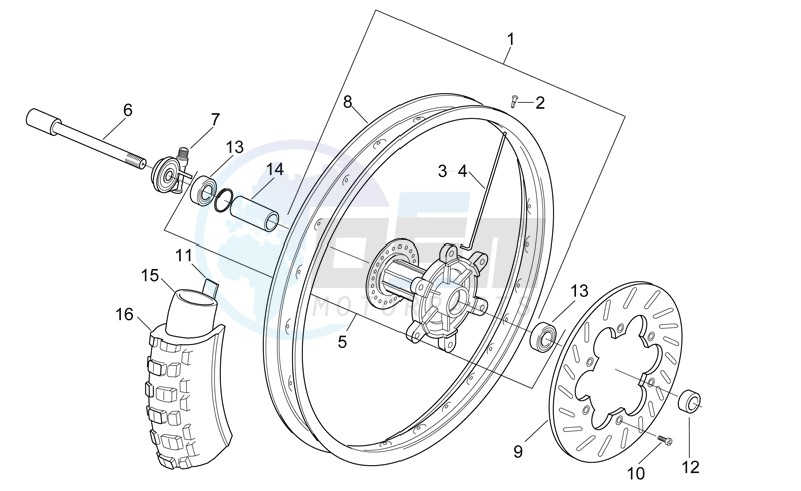 Front wheel - Enduro blueprint