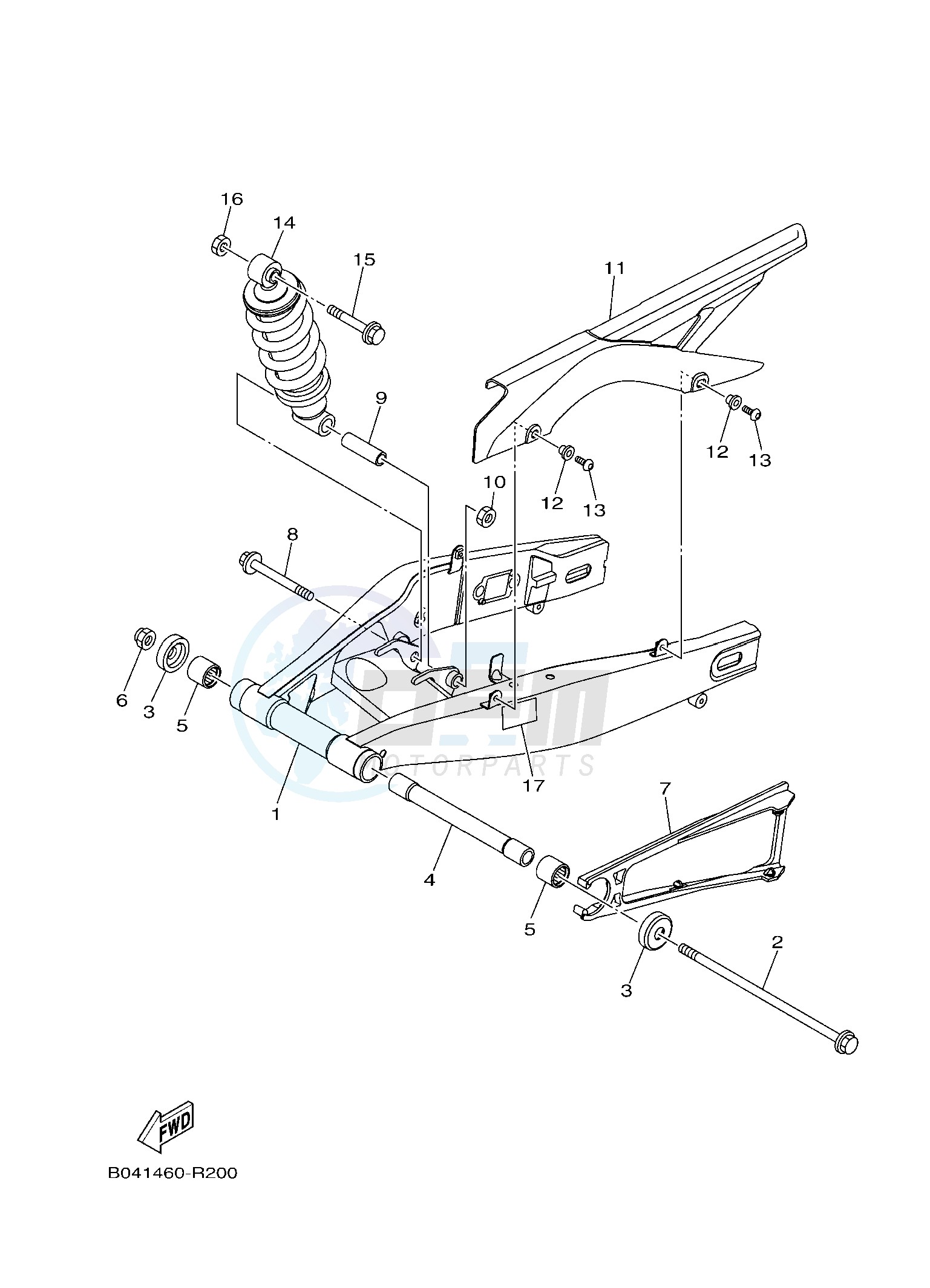 REAR ARM & SUSPENSION blueprint